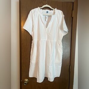Old Navy White cotton gauze dress